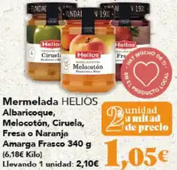 Gadis HELIOS Mermelada Albaricoque, Melocotón, Ciruela, Fresa o Naranja Amarga Frasco oferta