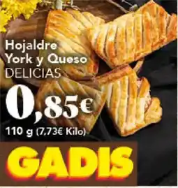 Gadis DELICIAS Hojalde York y Queso oferta