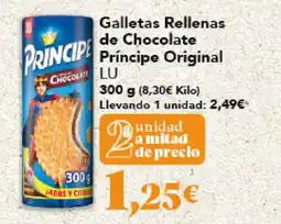 Gadis LU Galletas Rellenas de Chocolate Príncipe Original oferta
