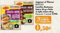 Gadis MAGGI Jugoso al Horno Costillas Barbacoa Sobre o Pollo al Ajillo Sobre oferta