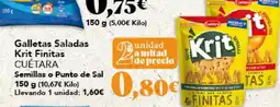 Gadis CUÉTARA Galletas Saladas Krit Finitas Semillas o Punto de Sal oferta