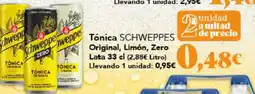Gadis SCHWEPPES Tónica Original, Limón, Zero oferta