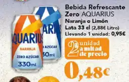Gadis AQUARIUS Bebida Refrescante Zero Naranja o Limón oferta