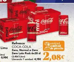 Gadis COCA-COLA Refresco Zero, Normal o Zero Zero oferta