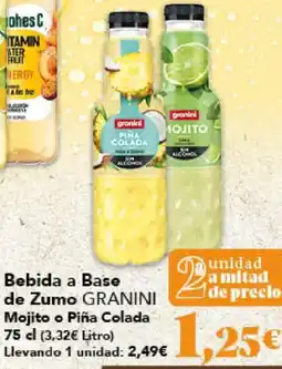Gadis GRANINI Bebida a Base de Zumo Mojito o Piña Colada oferta