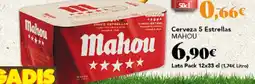 Gadis MAHOU Cerveza 5 Estrellas oferta