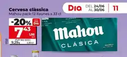 Maxi Dia Mahou Cervesa clàssica oferta