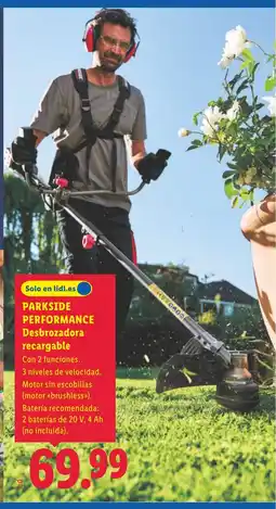 Lidl PARKSID PERFORMANCE Desbrozadora recargable oferta