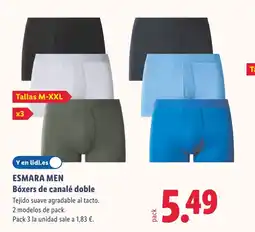 Lidl ESMARA MEN Bóxers de canalé doble oferta