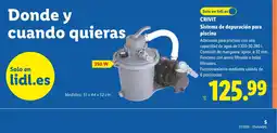 Lidl CRIVIT Sistema de depuración para piscina oferta