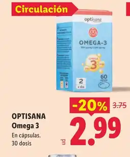Lidl OPTISANA Omega 3 oferta