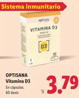 Lidl OPTISANA Vitamina D3 oferta