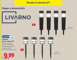 Lidl LIVARNO Estacas solares LED oferta