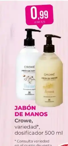 SPAR CROWE Jabón de manos oferta