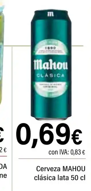 Cash Ifa MAHOU Cerveza clásica lata oferta