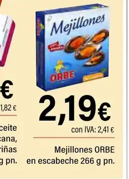 Cash Ifa ORBE Mejillones en escabeche oferta