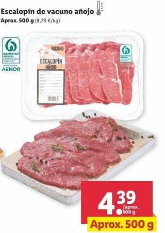Lidl Escalopín de vacuno oferta