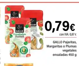 Cash Ifa GALLO Pajaritas, Margaritas o Plumas vegetales ensaladas oferta