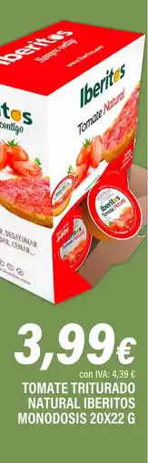 Cash Ifa IBERITOS Tomate triturado natural monodosis oferta