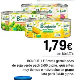 Cash Ifa BONDUELLE Brotes germinados de soja verde, guisantes muy tiernos o maíz dulce en grano oferta