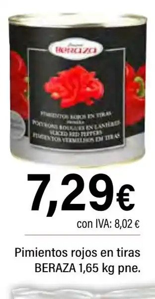 Cash Ifa BERAZA Pimientos rojos en tiras oferta