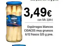 Cash Ifa CIDACOS Espárragos blancos muy gruesos 6/12 frasco oferta