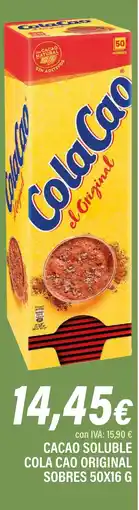 Cash Ifa COLA CAO Cacao soluble original sobres oferta