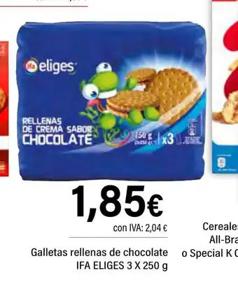 Cash Ifa IFA ELIGES Galletas rellenas de chocolate oferta