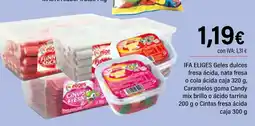 Cash Ifa IFA ELIGES Geles dulces fresa ácida, nata fresa o cola ácida caja Caramelos goma Candy mix brillo o ácido tarrina oferta