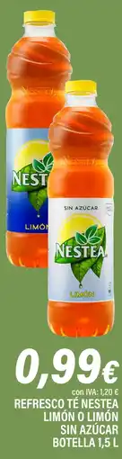 Cash Ifa NESTEA Refresco té limón o limón sin azúcar botella oferta