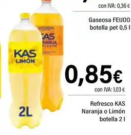 Cash Ifa KAS Refresco Naranja o Limón botella oferta