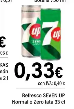 Cash Ifa SEVEN UP Refresco Normal o Zero lata oferta