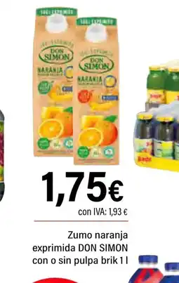 Cash Ifa DON SIMON Zumo naranja exprimida con o sin pulpa oferta