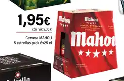 Cash Ifa MAHOU Cerveza 5 estrellas oferta