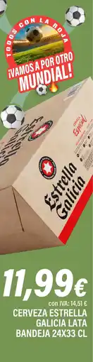 Cash Ifa ESTRELLA GALICIA Cerveza lata bandeja oferta