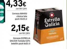 Cash Ifa ESTRELLA GALICIA Cerveza Tostada 0,0% botellín oferta