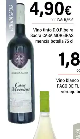 Cash Ifa CASA MOREIRAS Vino tinto D.O.Ribeira Sacra mencía botella oferta