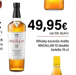 Cash Ifa MACALLAN 12 Whisky escocés malta double botella oferta