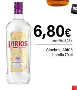 Cash Ifa LARIOS Ginebra botella oferta