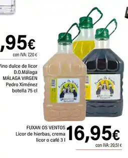 Cash Ifa FUXAN OS VENTOS Licor de hierbas, crema licor o café oferta