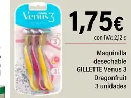 Cash Ifa GILLETTE Maquinilla desechable Venus 3 Dragonfruit oferta