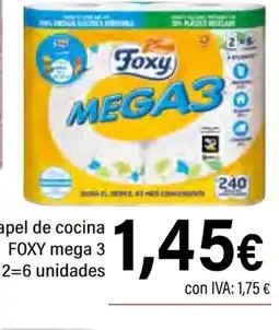 Cash Ifa FOXY Papel de cocina mega 3 oferta