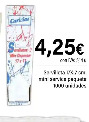 Cash Ifa Servilleta mini service paquete 1000 unidades oferta