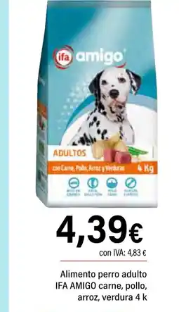 Cash Ifa IFA AMIGO alimento perro adulto carne pollo arroz, verdura oferta