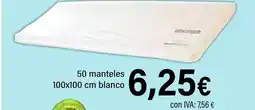 Cash Ifa 50 manteles blanco oferta