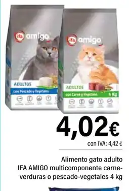 Cash Ifa IFA AMIGO Alimento gato adulto multicomponente carne- verduras o pescado-vegetales oferta