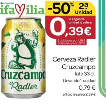 Supermercados El Jamón CRUZCAMPO Cerveza Radler oferta