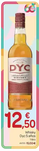 Supermercados El Jamón DYC 5 Whisky años oferta