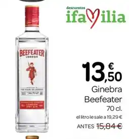 Supermercados El Jamón BEEFEATER Ginebra oferta