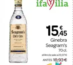Supermercados El Jamón SEAGRAM'S Ginebra oferta